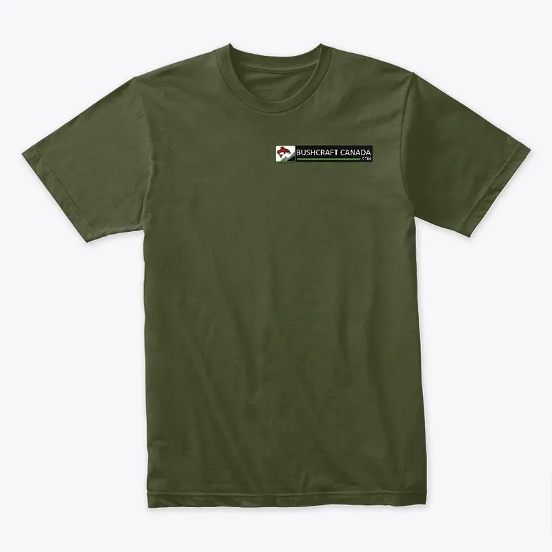 Green Tee BushcraftCanada logo.